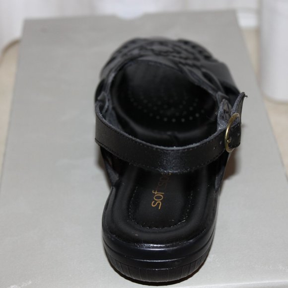 Black leather huarache  "tela" sandal by Softspots 9 N - Picture 5 of 6